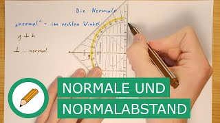 Normale - Konstruktion und Normalabstand | Mit Stift und Papier