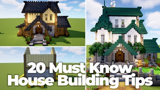 Minecraft | 20 Must Know Tips For Building Unique House Designs