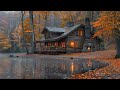 Autumn Rain and Lakeside Fireplace: Perfect Ambience for Deep Sleep and Stress Relief