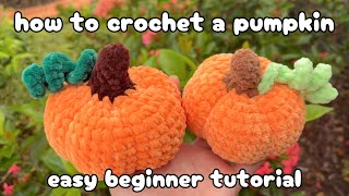 Crochet Pumpkin Tutorial 🍂 beginner friendly amigurumi pattern