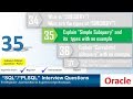 Oracle PL SQL interview question What is Simple Subquery
