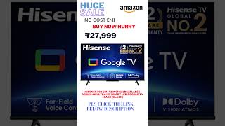 Hisense 108 cm 43 inches Bezelless Series 4K Ultra HD Smart LED Google TV 43A6H Black