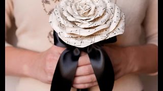 Paper Flower Tutorial: Make Paper Roses Out of Sheet Music!