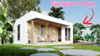 Tiny House 4 x 8 sqm | Simple House | With swiming pool