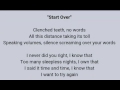 Imagine dragons - Start Over(lyrics)