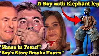 10Yrs India Boy with Elephant Leg Moves Simon \u0026 Judges to Tears | AGT emotional audition