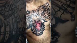 පපුවෙ කරපු සුපිරිම ටැටූ එකක්#fyp #viral #video  #tattoo #art  #chesttattoo #tattooartist  #artist