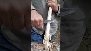 Condor Trivittata Bushcraft Knife making Feather Stick.