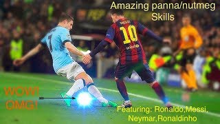 Mind Blowing Panna/Nutmeg Skill Moves. Ft: Ronaldo,Messi,Ronaldinho,Neymar and more