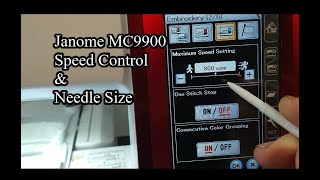 Janome MC9900 Speed Control \u0026 Needle Size - Christopher Nejman