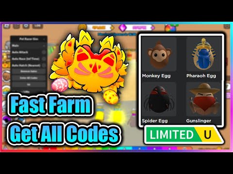[Many UGC LIMITED] Pet Racer Simulator Script - Fast Farm  Get All Codes