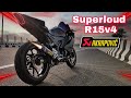 Yamaha R15v4 Full system Akrapovic |superloud R15v4|#r15v4 #r15v4modified #yamaha #dehradun#modifiy