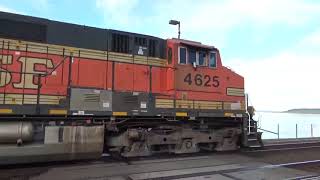 (Northbound) BNSF Loaded Coal Train departs the Steilacoom Ferry Terminal Railroad Crossing.