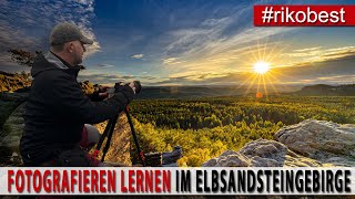 Fotografieren lernen - mega Sonnenuntergang & Langzeitbelichtungen - Workshop Elbsandsteingebirge