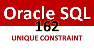 SQL for Beginners 162 UNIQUE CONSTRAINT