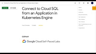 Qwiklabs | Connect to Cloud SQL from an Application in Kubernetes Engine [GSP449]
