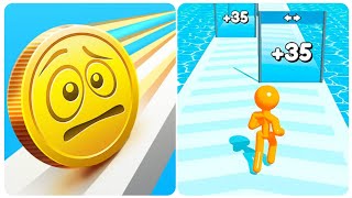 Coin Rush 3d Vs Tall Man Run 3D New Levels Big New Update Max Walkthrough Android iOS