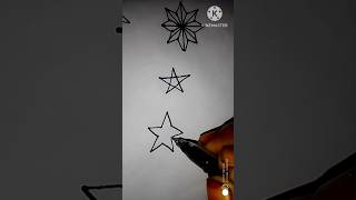 Star 🌟 drawing tutorial in 3 ways  how to draw a star, easy art ideas #shorts #art #drawing #birds