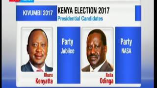 Jubilee candidate-President Uhuru Kenyatta and NASA leader-Raila Odinga