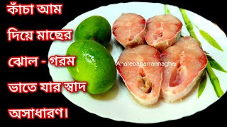 কাঁচা আম দিয়ে মাছের ঝোল -গরমের দুপুরে ভাতের সাথে খেতে অসাধারণ ।।aam rui recipe