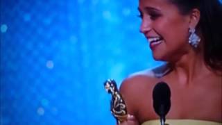 Alicia Vikander wins the Oscar for best supporting actress at the academy award 2016