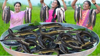 Snakehead Murrel Fish Curry Recipe | Village Cooking Viraal Meen Kulambu