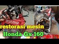 Cara perbaiki mesin honda Gx 160 ngebul dan hilang tenaga