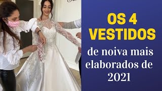 Os 4 vestidos de noiva mais bem elaborados de 2021. modelos 2 em 1