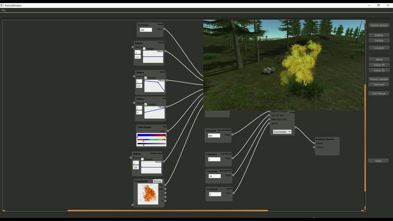 Qt Qgraphicsview Node Based Particle Editor Youtube