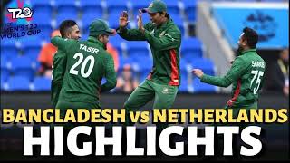 Bangladesh vs Netherlands  Match full Highlights | Icc World T20 Highlights | BAN vs NED Thrilling