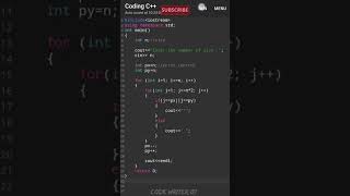 Best C++ pattern program tutorial video || 💯🧠 #codewriter07 #coding #youtubeshorts #programming
