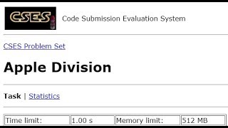 Apple Division - CSES Introductory Problems #14