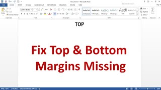 Fix Top and Bottom Margins Missing In MS Word