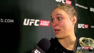 UFC 184: Ronda Rousey Backstage Interview