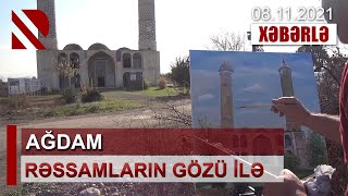 Ağdam rəssamların gözü ilə - Zəfər Günündə Ağdamda vətənpərvərlik etüdləri yaradıldı