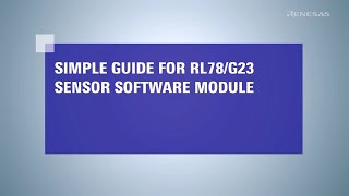 クイックコネクト IoT RL78/G23向け温湿度センサソフトウェア