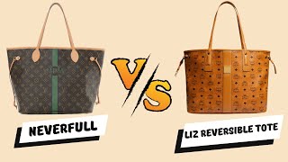 LOUIS VUITTON NEVERFULL VS MCM LIZ REVERSIBLE TOTE