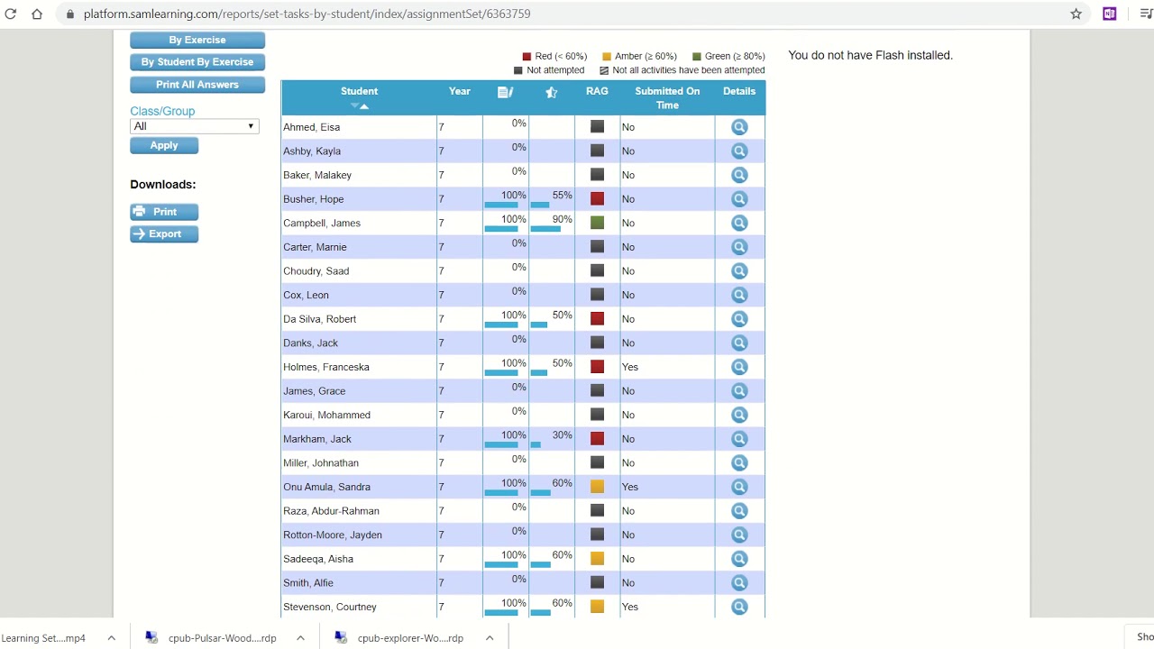 Sam Learning Tasks Reports Youtube