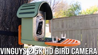 VINGUYS Bird Feeder with 2.5K UHD Camera with AI Identify over 11,000+ Bird Species Review