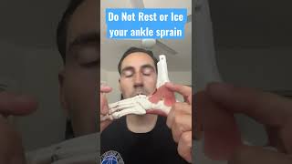 Find out why you should not rest your ankle sprain #shorts