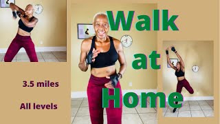 60 minute MOOD BOOSTING, fun walk at home. (live replay) .  #walkathome #weightloss