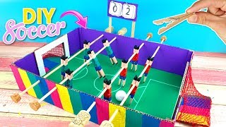 DIY Funny EASY CRAFTS  ⚽ RECYCLED Soccer GAME with empty cardboard box