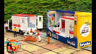 BRUDER TOYS Mercedes Ambulance with driver Ambulanz -  UNBOXING