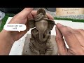 clay ganesh idol making step by step easy process మట్టి విగ్రహం part 1