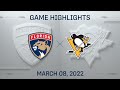 NHL Highlights | Panthers vs. Penguins - Mar. 8, 2022