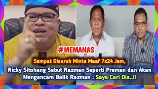 Balas Ancaman Razman Nasution, Ricky Sitohang Sebut Razman Bak Preman Hingga Akan Ancam Balik ‼