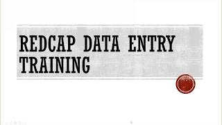MIAPPP REDCap Data Entry Training 2019
