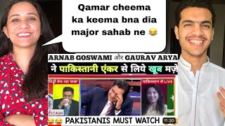 Major Gaurav Arya Makes Fun of Pakistani Media | Arnab Goswani vs Pakistani Media | Pakistani