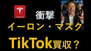 テスラ株　衝撃　イーロン・マスクTikTok買収報道！なぜ？本当に？