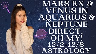 Mars Retrograde, Neptune Direct, Mercury Cazimi, Venus enters Aquarius: Cosmic Clarity & Confusion